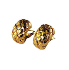 Boucles d'oreilles VAN CLEEF & ARPELS "vannerie" en or jaune - Castafiore