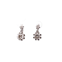 Boucles d'oreilles vintage diamants - Castafiore