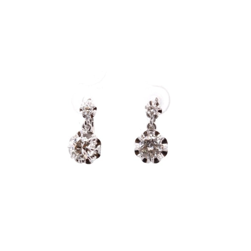 Boucles d'oreilles vintage diamants - Castafiore