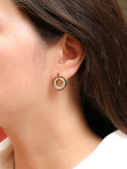 Boucles d'oreilles vintage or diamants - Castafiore
