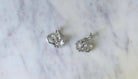 Boucles d'Oreilles Volutes Diamant Or Blanc - Castafiore