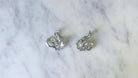 Boucles d'Oreilles Volutes Diamant Or Blanc - Castafiore