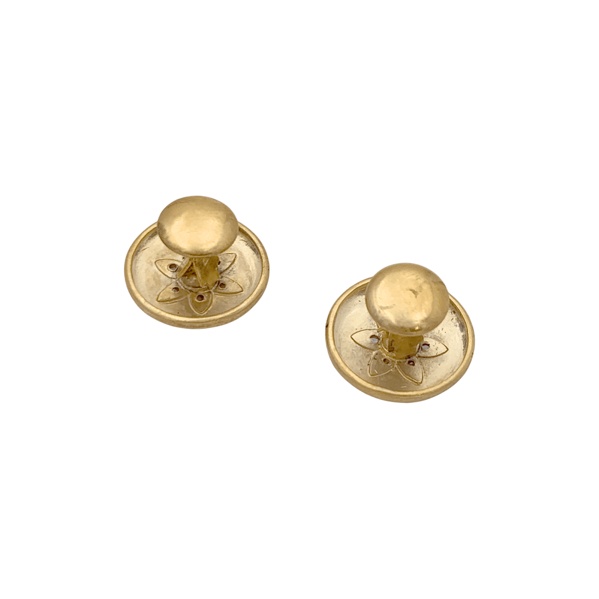 Boutons de col en or jaune, saphirs et diamants. - Castafiore