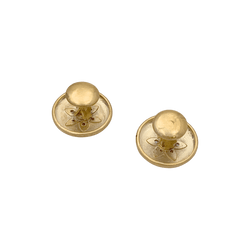 Boutons de col en or jaune, saphirs et diamants. - Castafiore