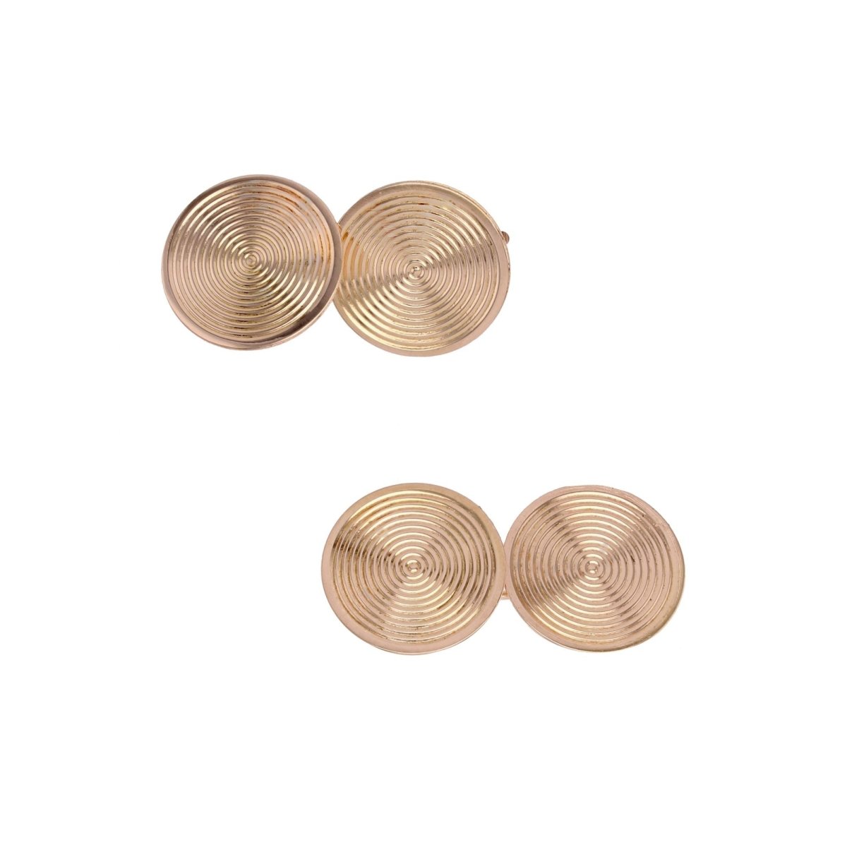 Boutons de manchette anciens en or rose - Castafiore