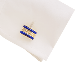 Boutons de manchette BOUCHERON en or jaune et lapis-lazuli - Castafiore