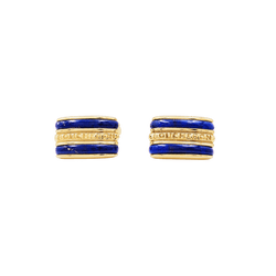 Boutons de manchette BOUCHERON en or jaune et lapis-lazuli - Castafiore