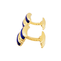 Boutons de manchette BOUCHERON en or jaune et lapis-lazuli - Castafiore
