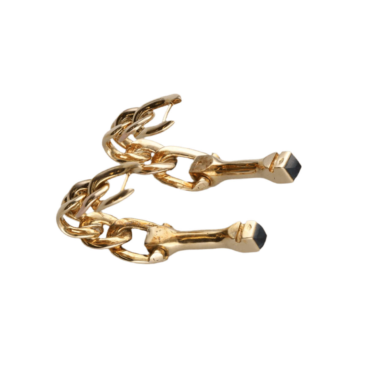 Boutons de manchette CARTIER en or jaune et saphirs - Castafiore