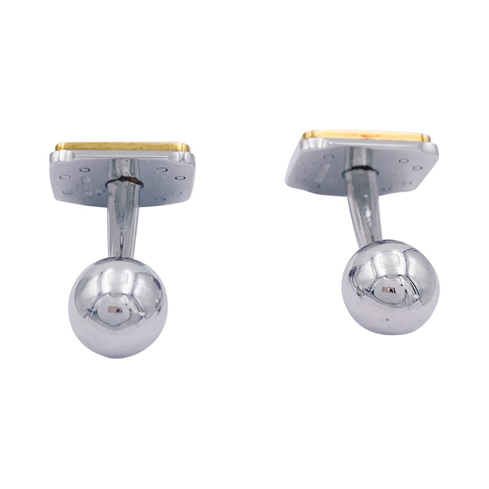 Boutons de manchette Cartier, "Santos Dumont", or et acier. - Castafiore