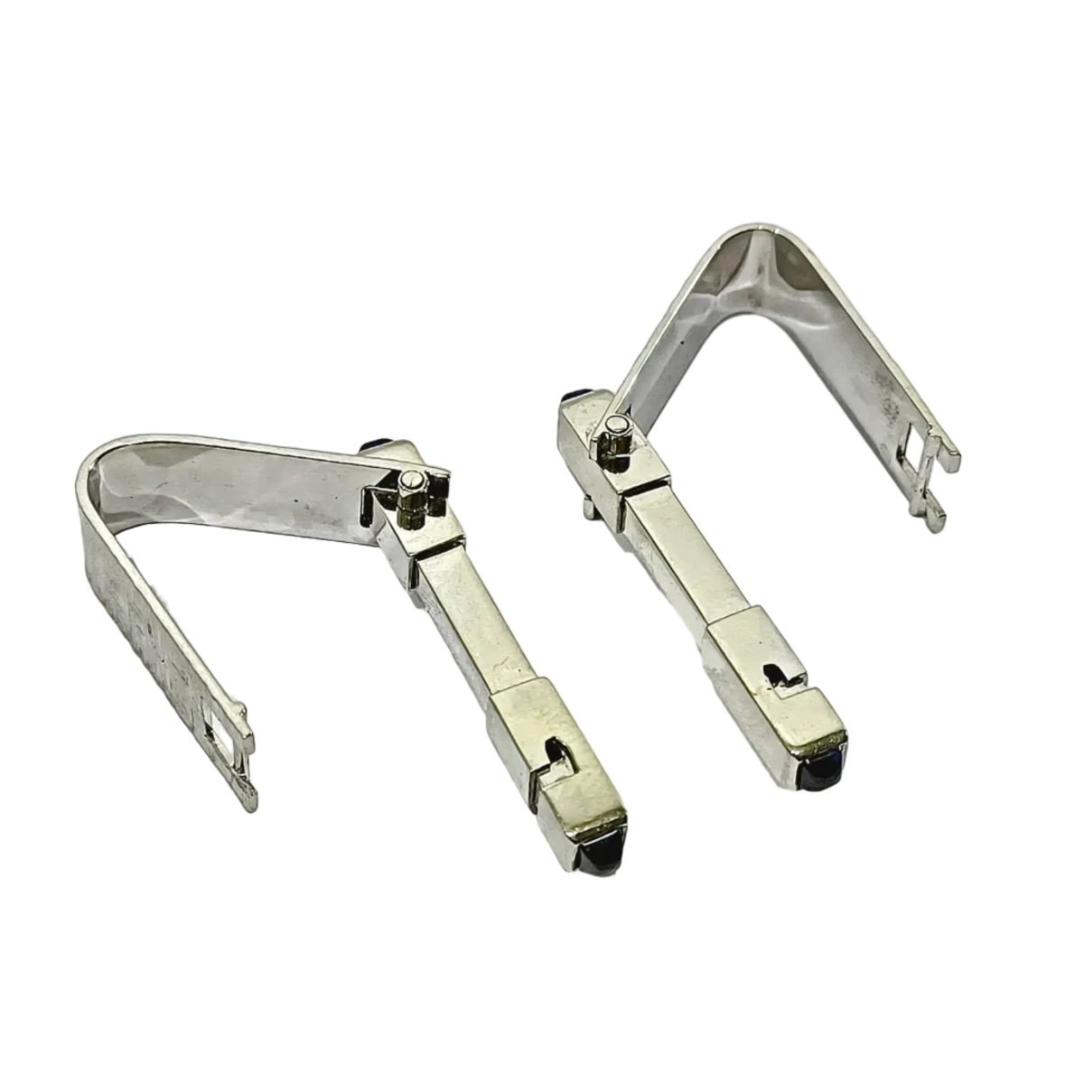 Boutons de manchette en or blanc et saphirs - Castafiore