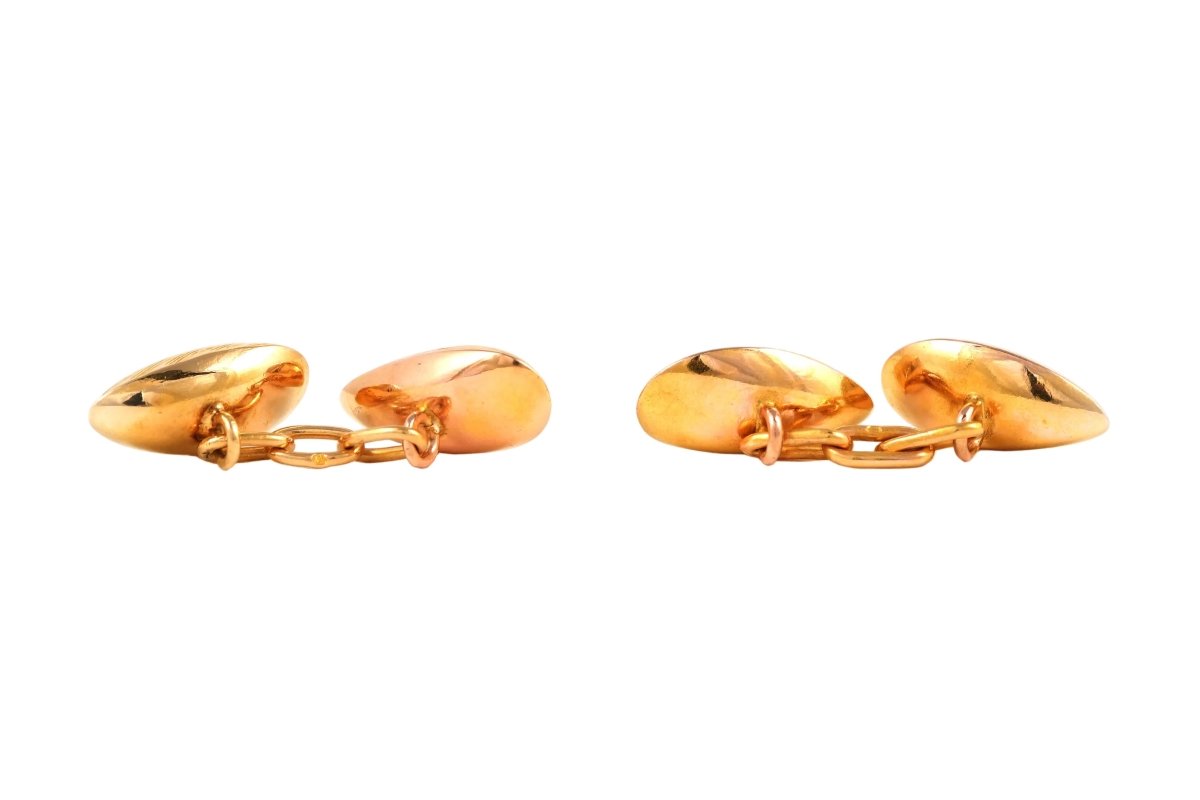 Boutons de manchette en or jaune - Castafiore