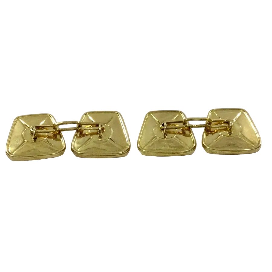 Boutons de manchette en or jaune - Castafiore