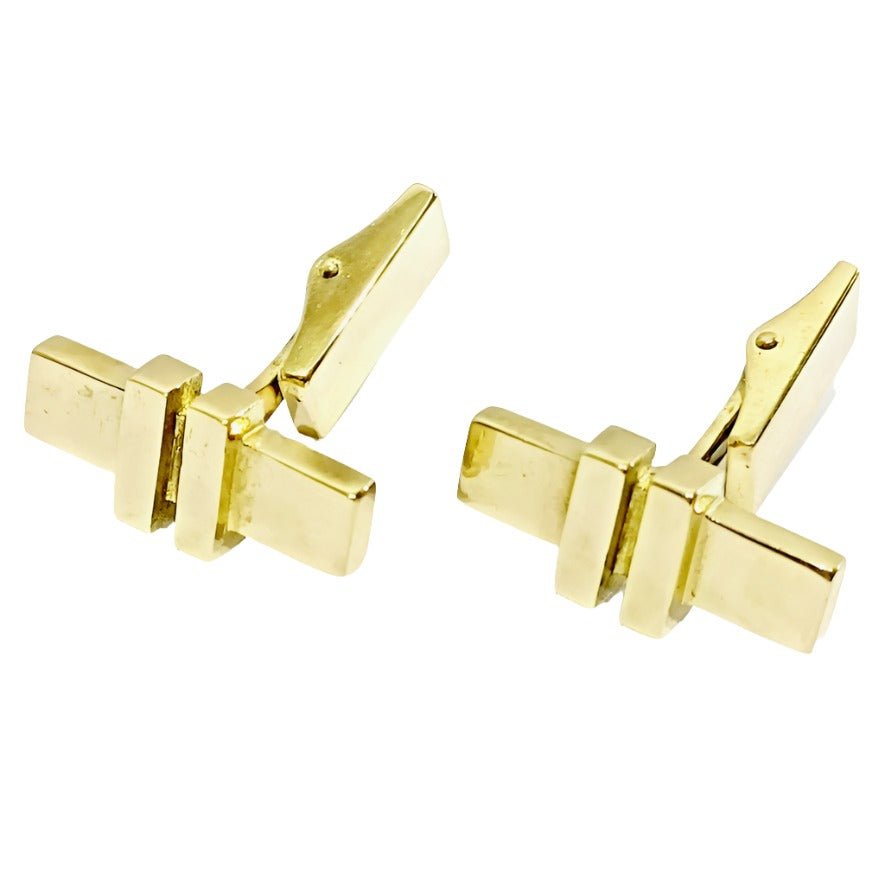 Boutons de manchette en or jaune - Castafiore