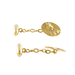 Boutons de manchette en or jaune et diamants - Castafiore