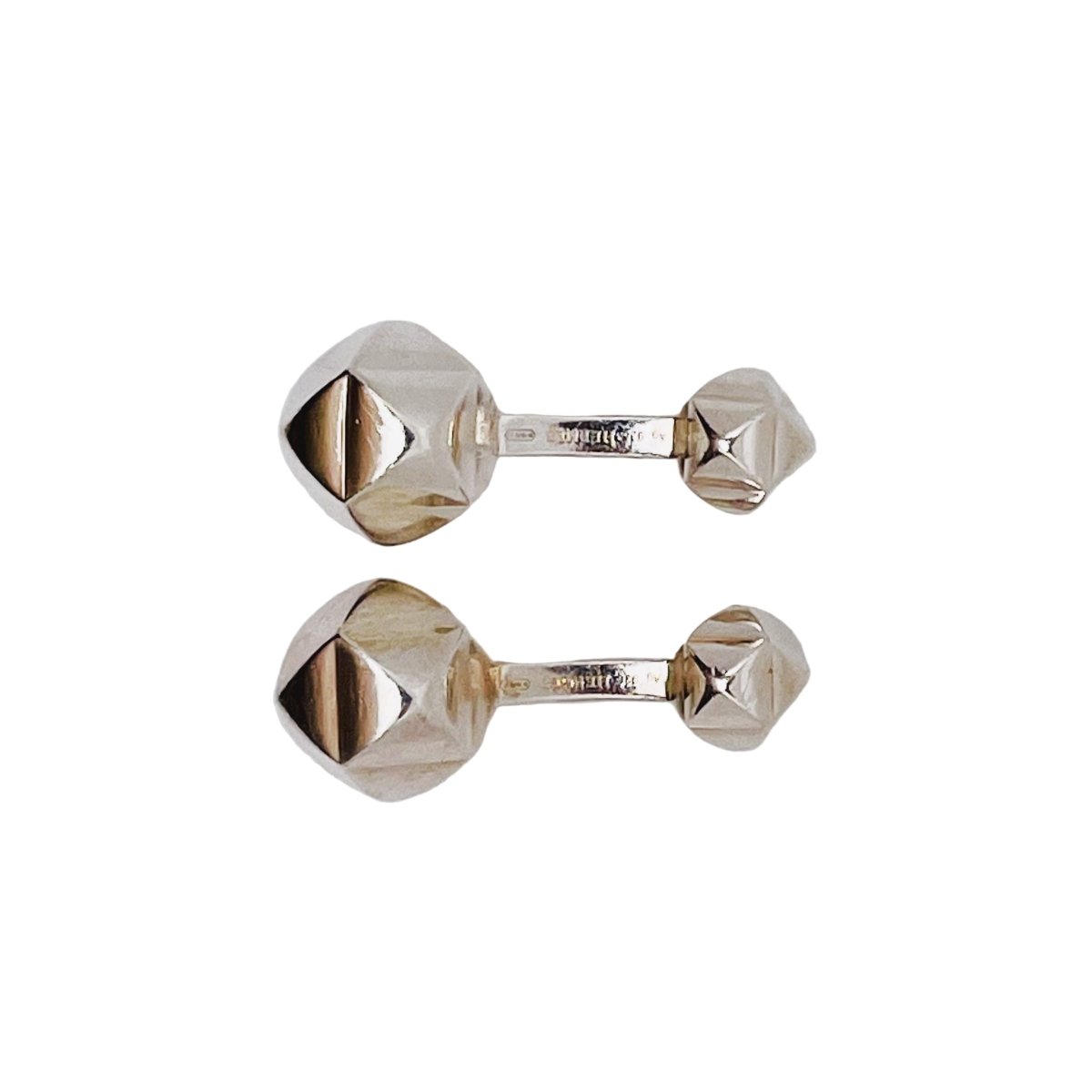 Boutons de manchette HERMÈS en argent - Castafiore