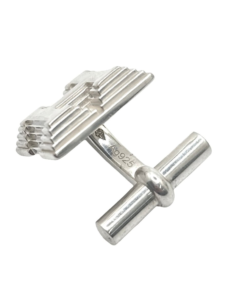 Boutons de manchette HERMÈS en argent - Castafiore