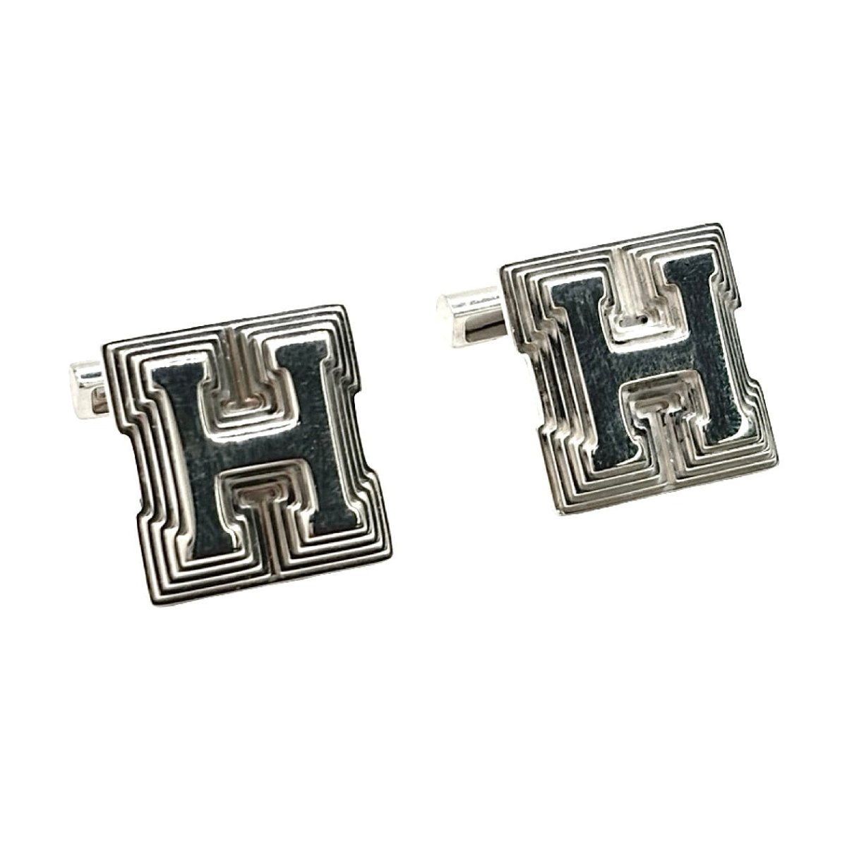 Boutons de manchette HERMÈS en argent - Castafiore
