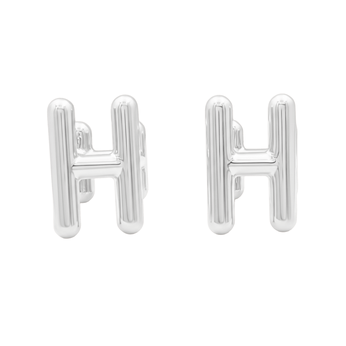 Boutons de manchette HERMÈS "Ever chaîne d'ancre" en argent - Castafiore