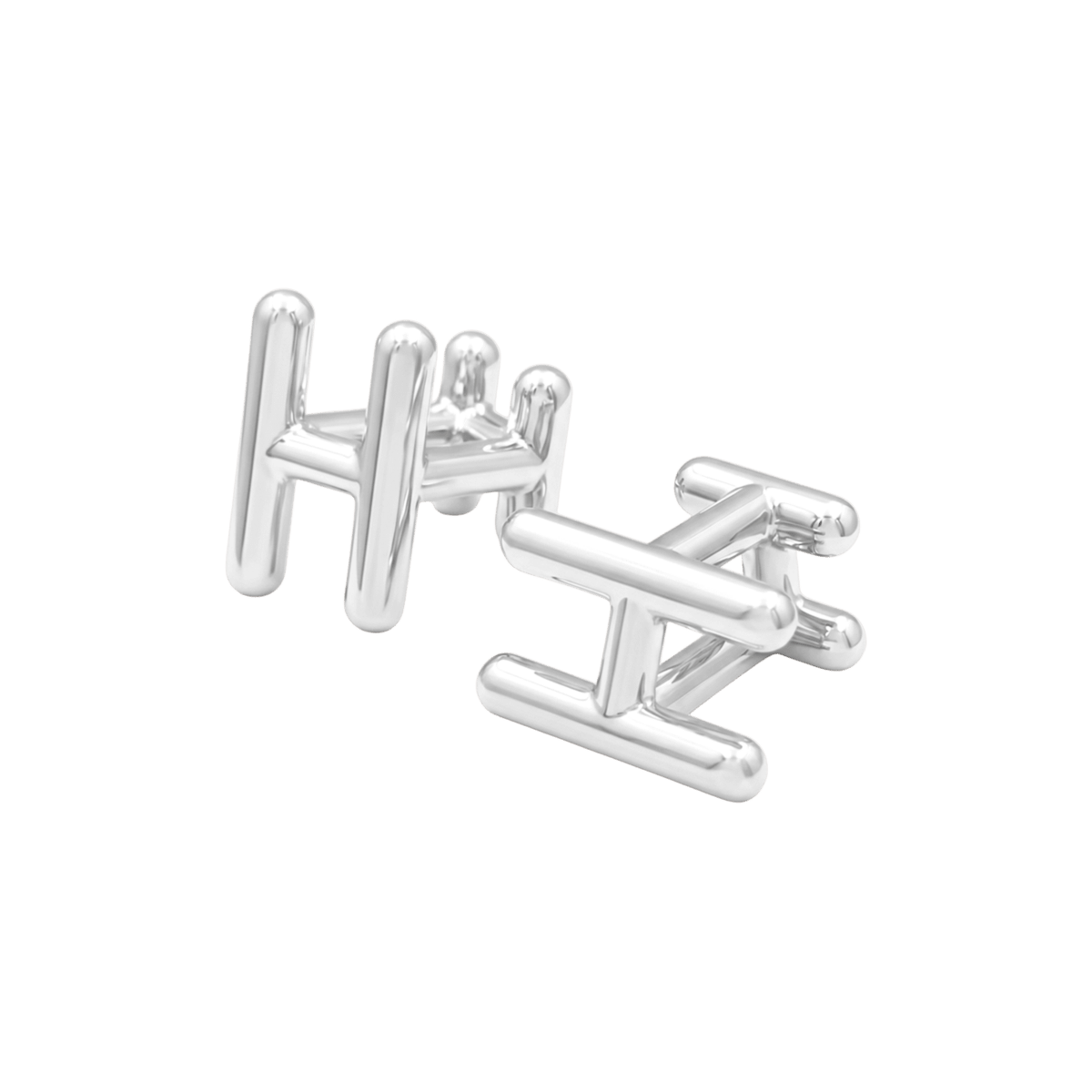 Boutons de manchette HERMÈS "Ever chaîne d'ancre" en argent - Castafiore
