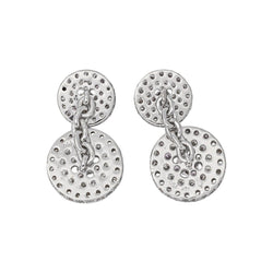 Boutons de manchette Or blanc Diamant - Castafiore