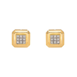 Boutons de manchette Or jaune Diamant - Castafiore