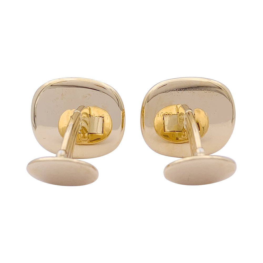 Boutons de manchette Patek Philippe or jaune, laque "Ellipse". - Castafiore