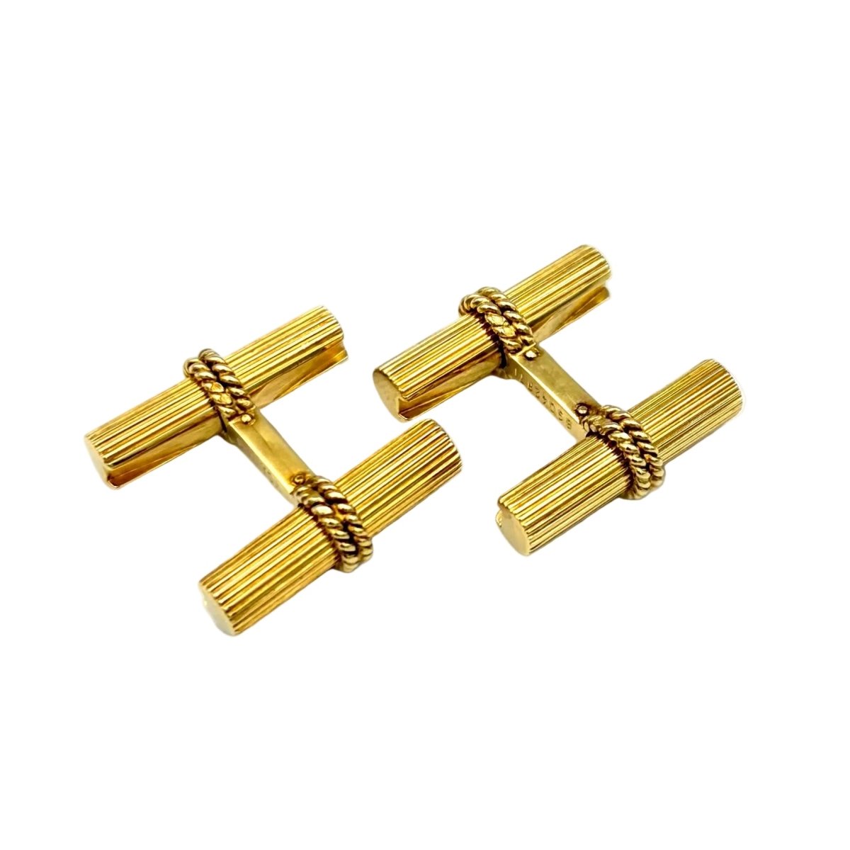 Boutons de manchette VAN CLEEF & ARPELS "Bâtons" en or jaune - Castafiore