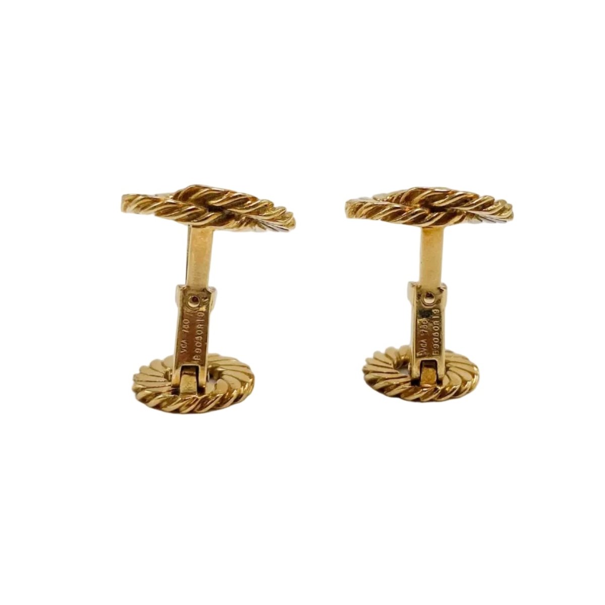 Boutons de manchette VAN CLEEF & ARPELS en or jaune - Castafiore