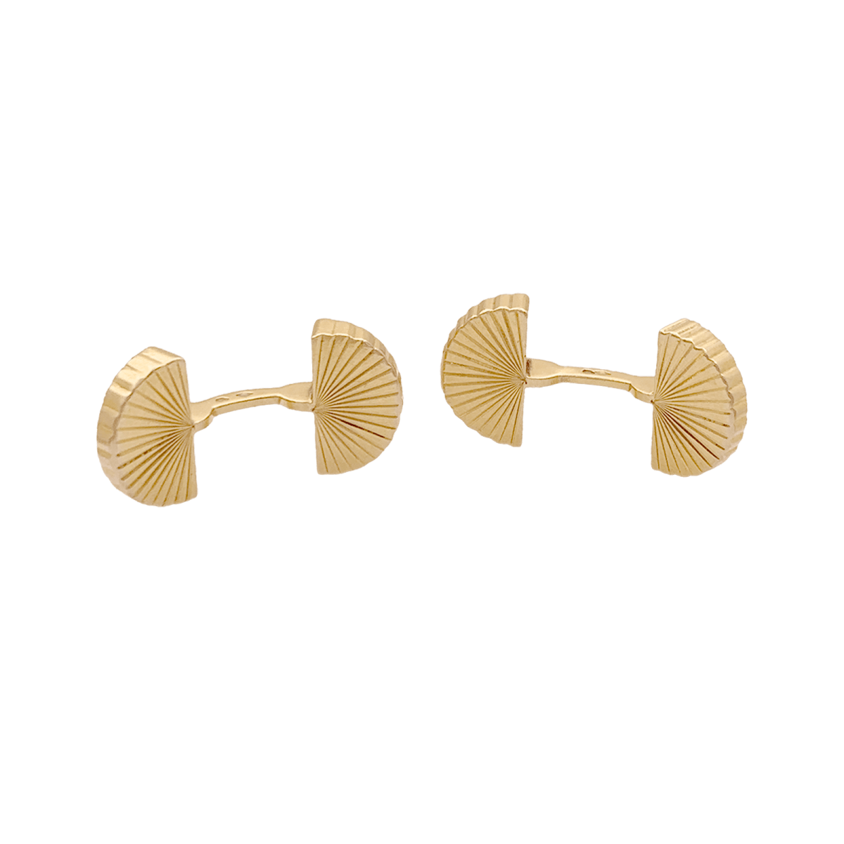 Boutons de manchette vintage CARTIER , "Eventail", en or jaune - Castafiore