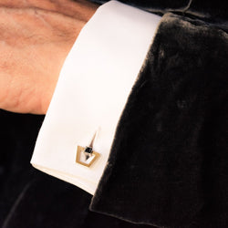 Boutons de manchettes ART DÉCO en argent et vermeil - Castafiore