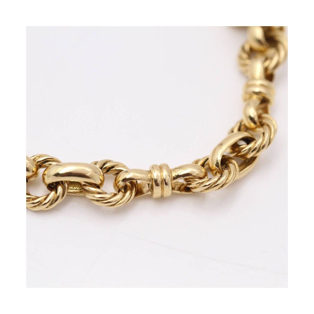 Bracelet alterné en or massif 18k - Castafiore