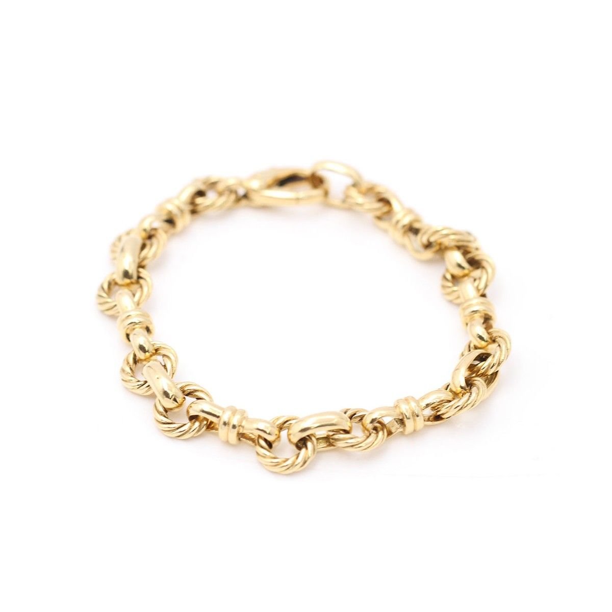 Bracelet alterné en or massif - Castafiore