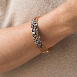 Bracelet ancien diamants et perle fine - Castafiore