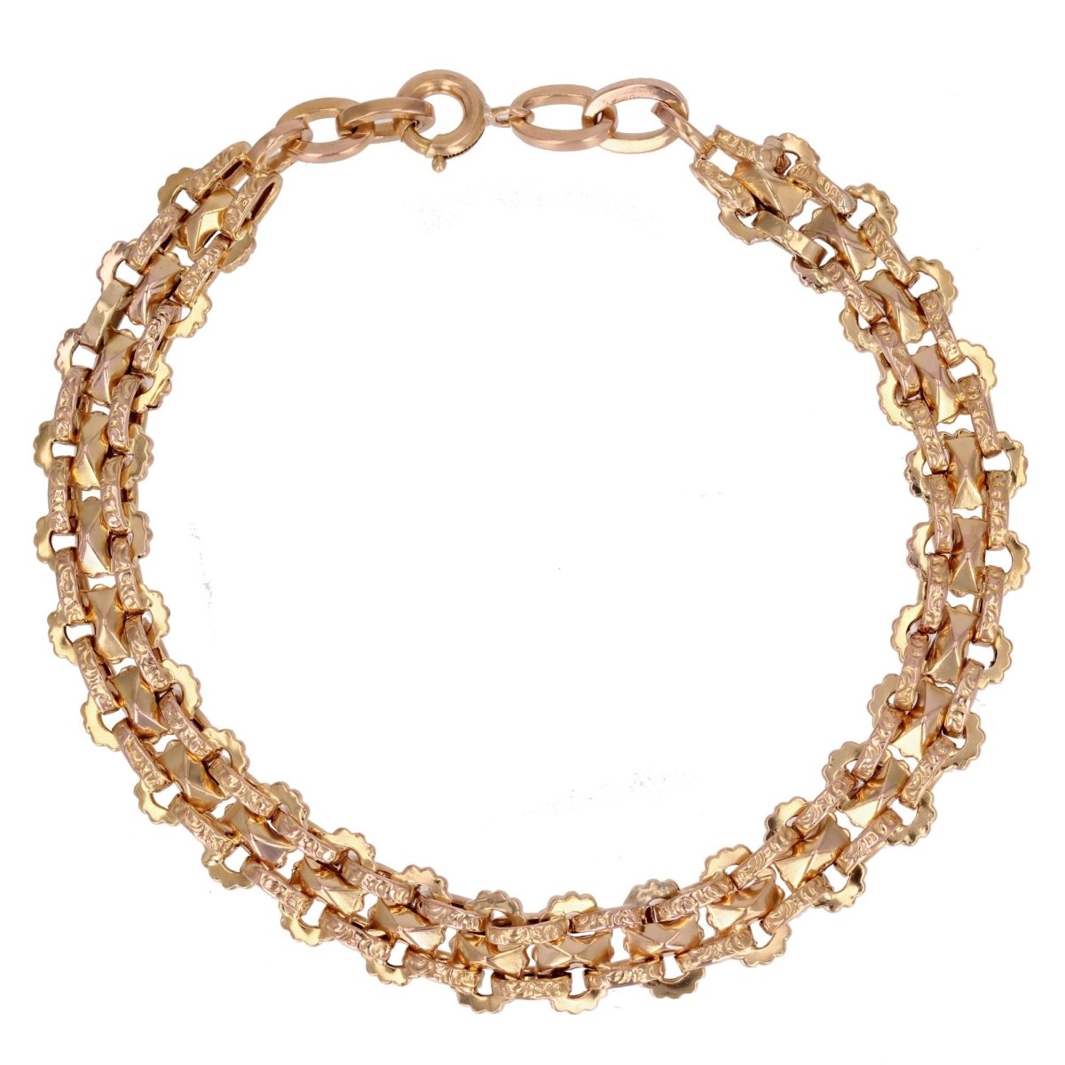 Bracelet ancien en or double rang - Castafiore
