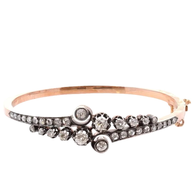 Bracelet ancien en or et argent - Castafiore