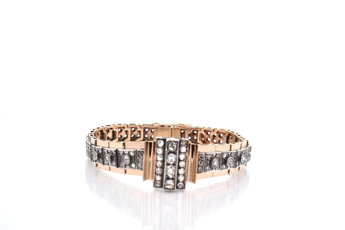 Bracelet ancien en or et argent - Castafiore