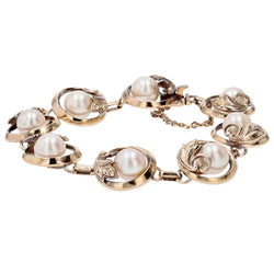 Bracelet ancien en vermeil et perles de culture - Castafiore