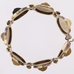 Bracelet ancien en vermeil et pierres de lave - Castafiore