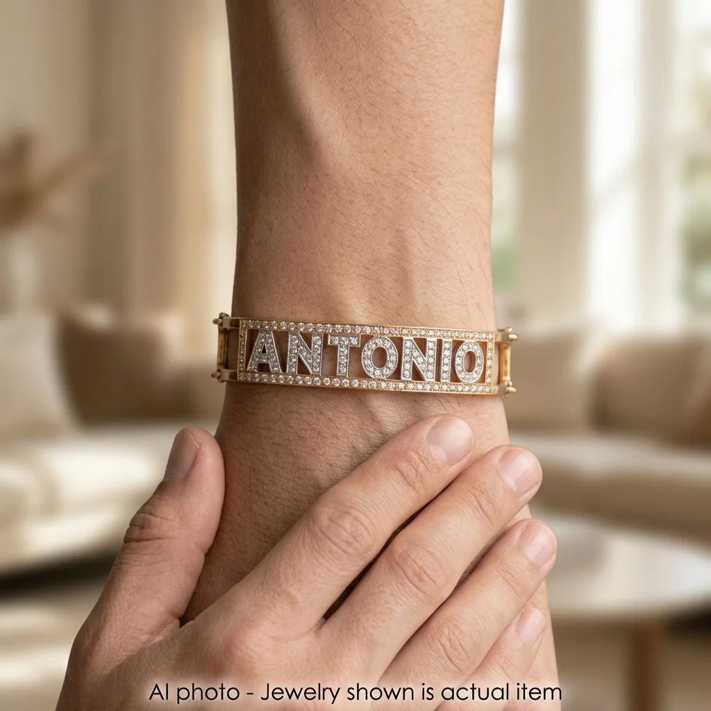 Bracelet "Antonio" en or blanc, or jaune et diamants - Castafiore