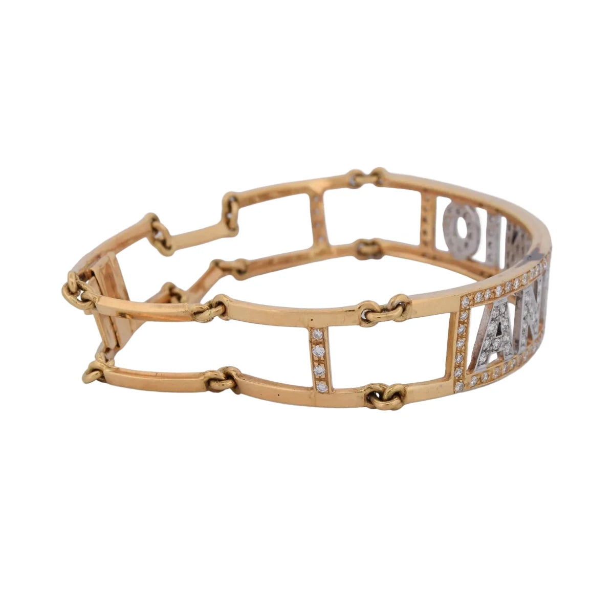 Bracelet "Antonio" en or blanc, or jaune et diamants - Castafiore