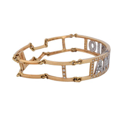Bracelet "Antonio" en or blanc, or jaune et diamants - Castafiore