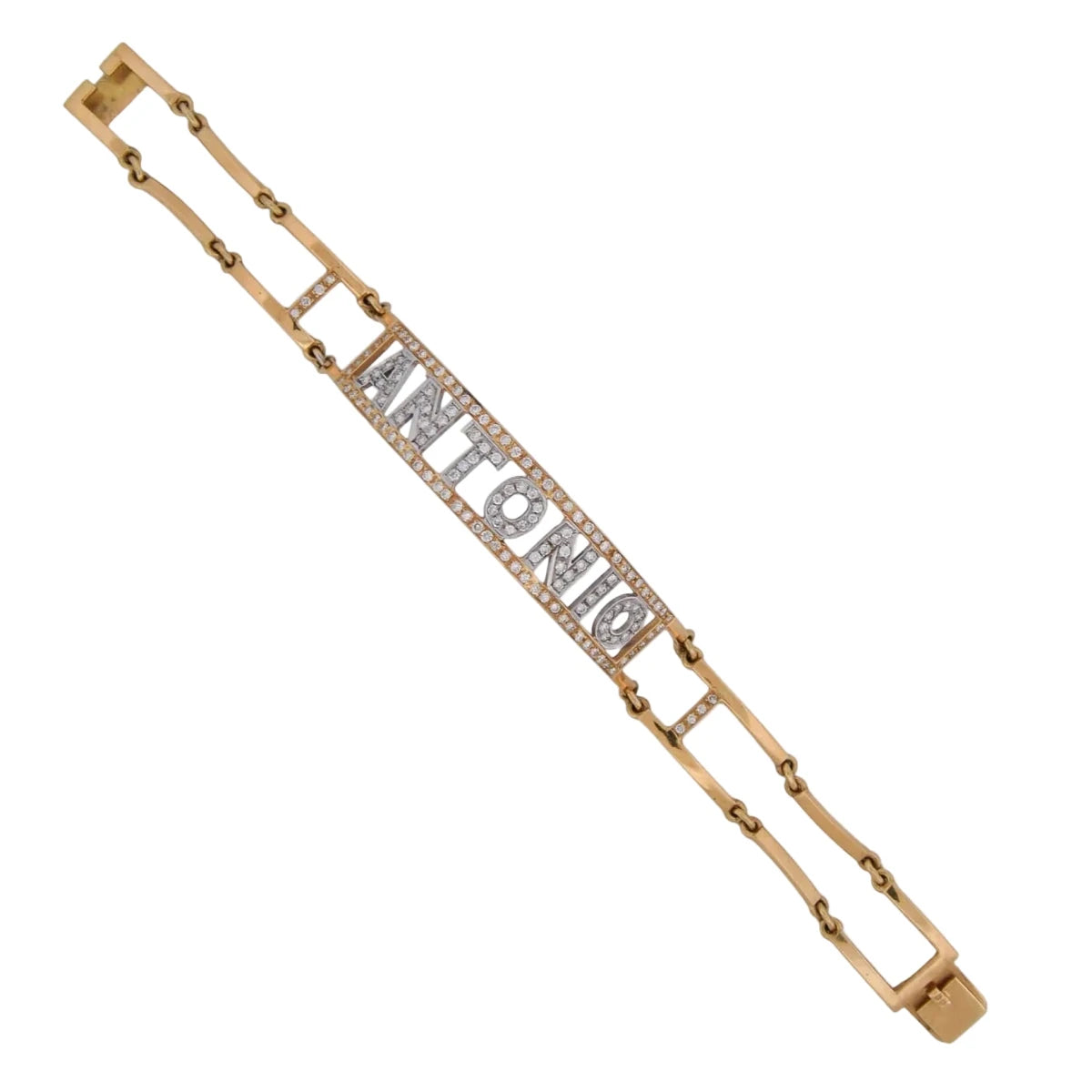 Bracelet "Antonio" en or blanc, or jaune et diamants - Castafiore