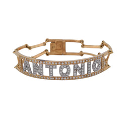 Bracelet "Antonio" en or blanc, or jaune et diamants - Castafiore