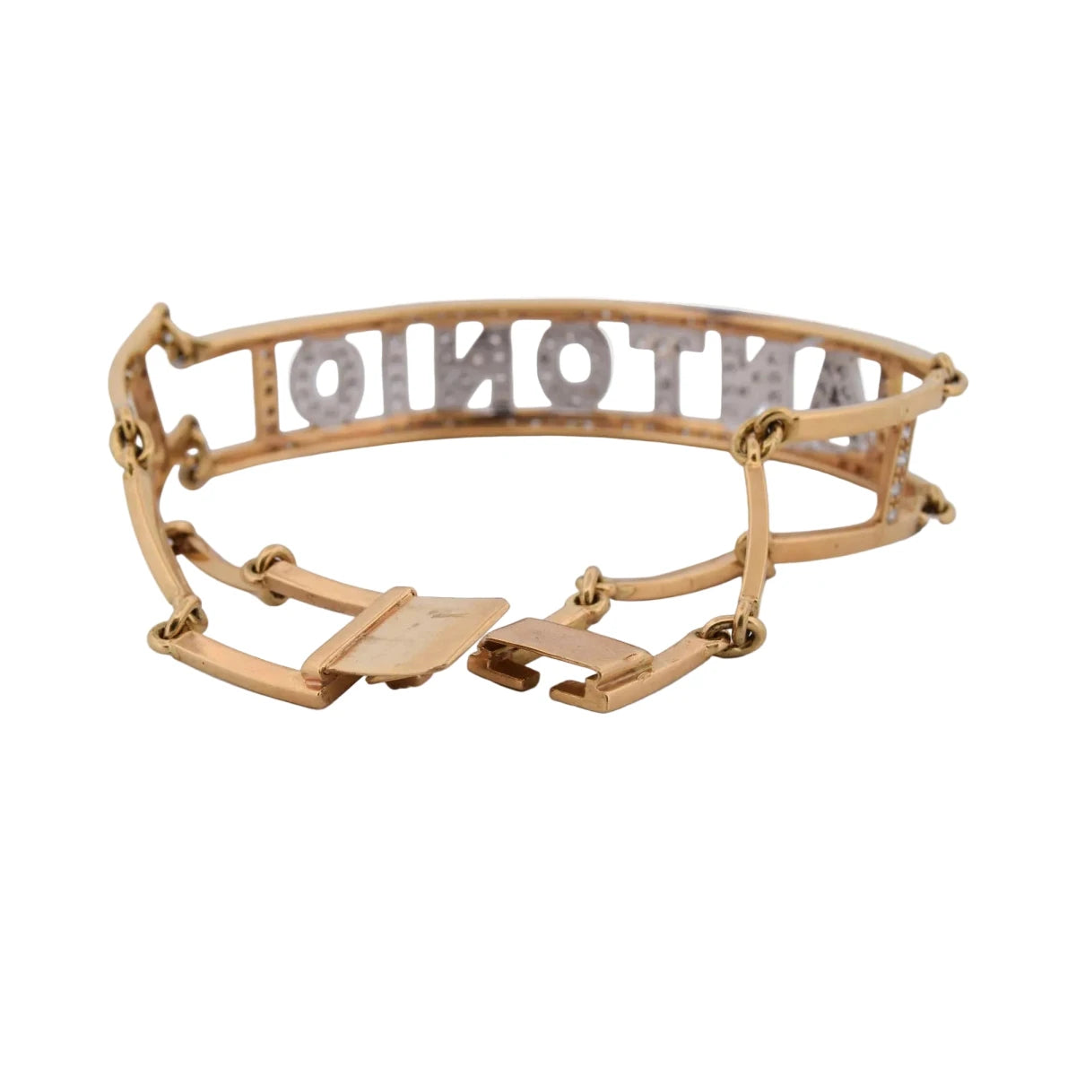 Bracelet "Antonio" en or blanc, or jaune et diamants - Castafiore