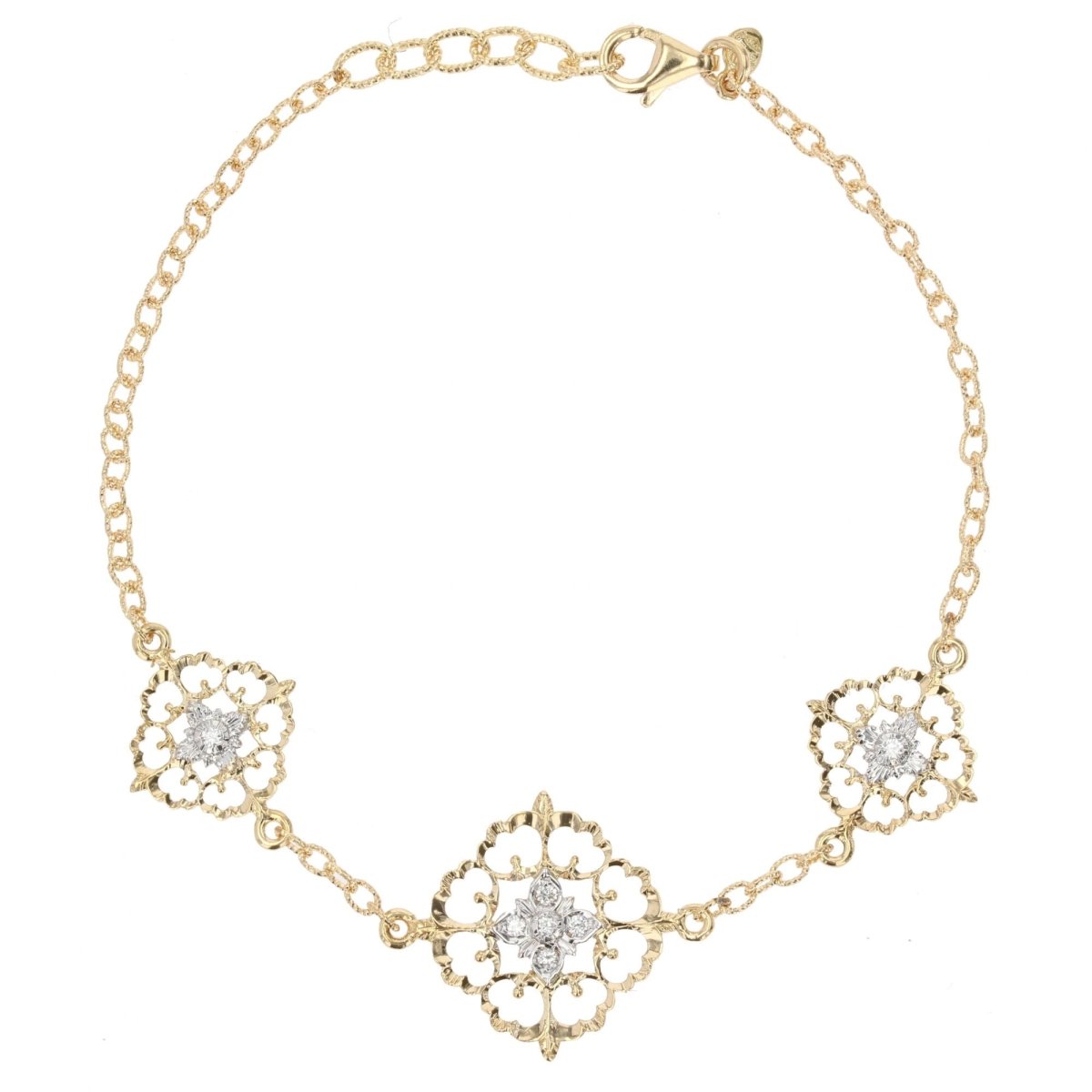Bracelet ARABESQUES en or jaune et or blanc diamants - Castafiore