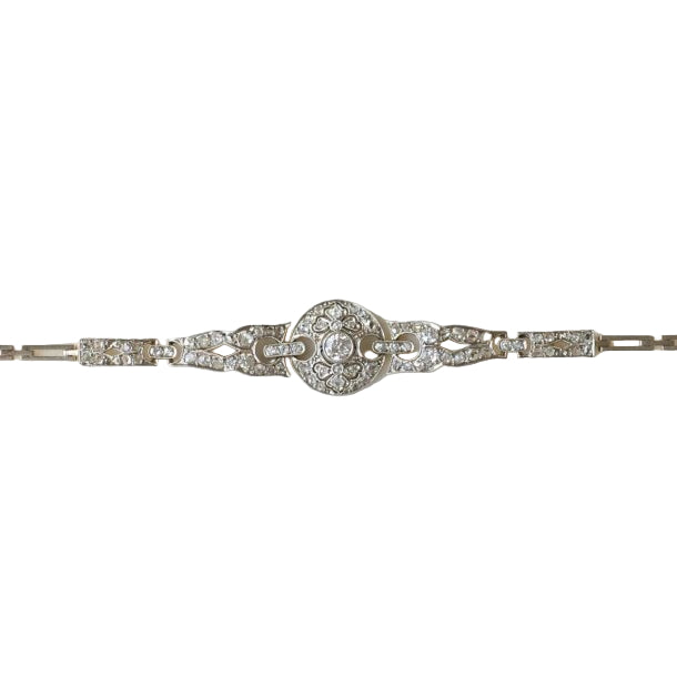 Bracelet ART DÉCO Articulé en or jaune et platine - Castafiore