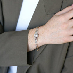 Bracelet ART DÉCO Articulé en or jaune et platine - Castafiore