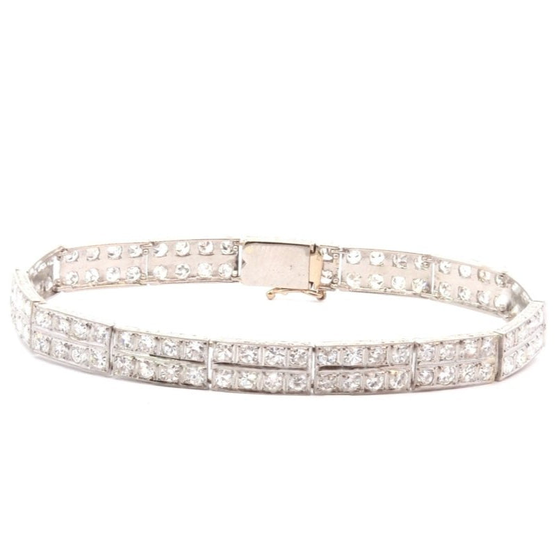 Bracelet art déco diamants en platine - Castafiore