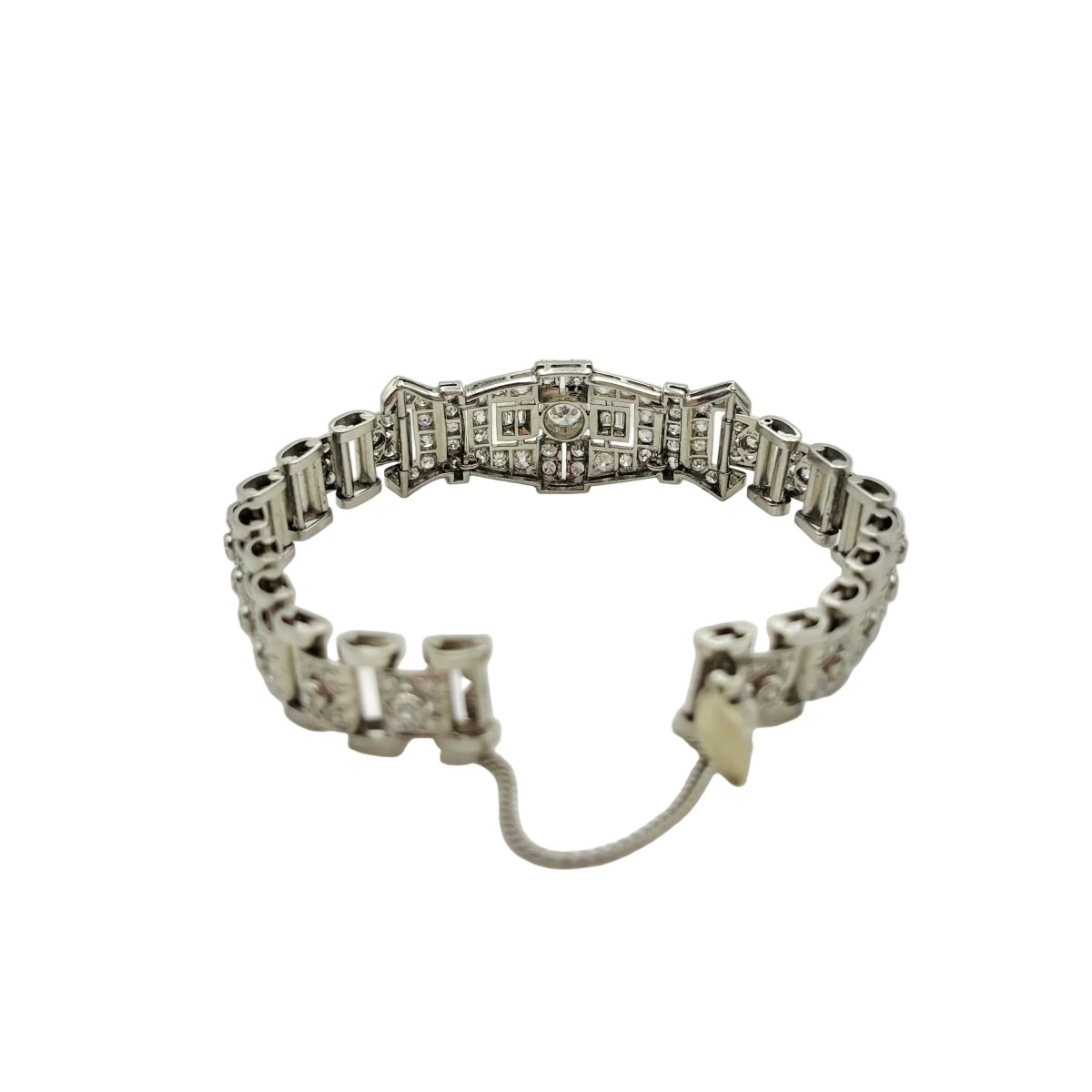 Bracelet Art Déco en or blanc et diamants - Castafiore